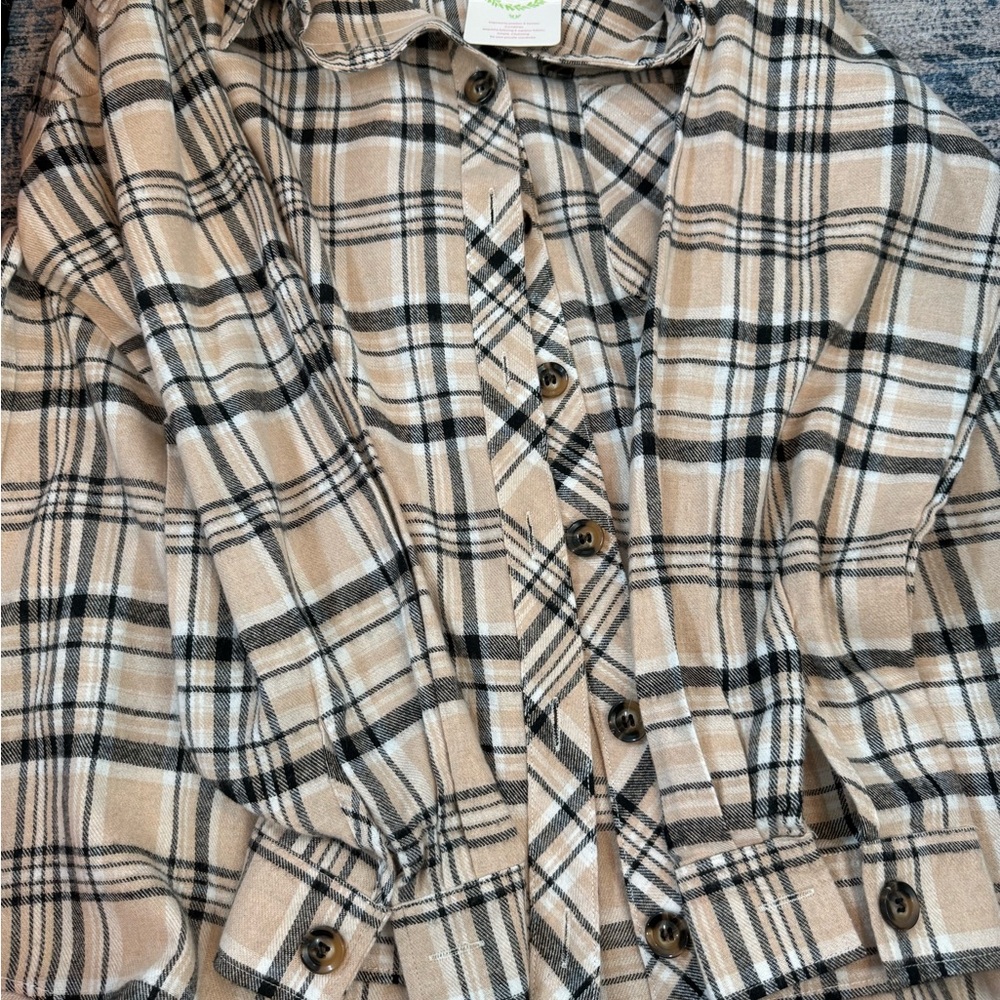 Plaid Button-Up Shirt